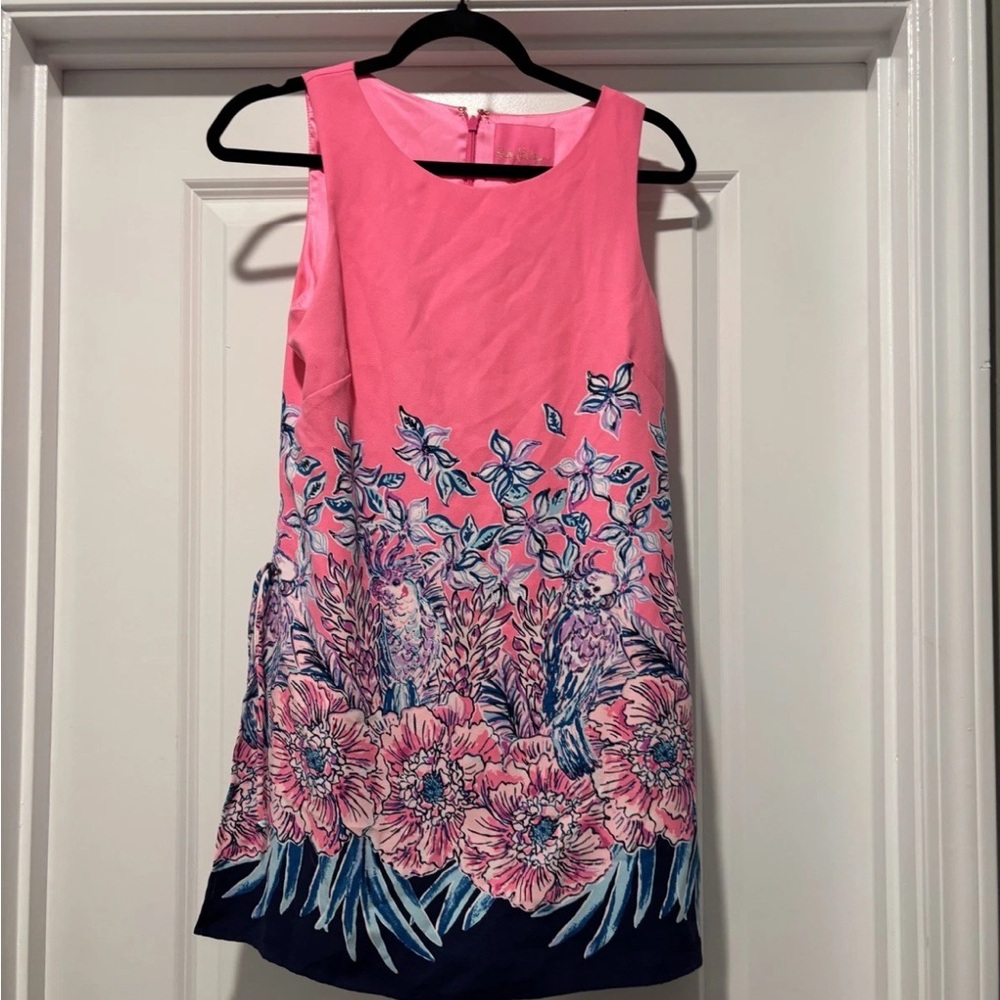Lilly Pulitzer Women’s 2 Pink Patterned Donna Romper Pink Tropics